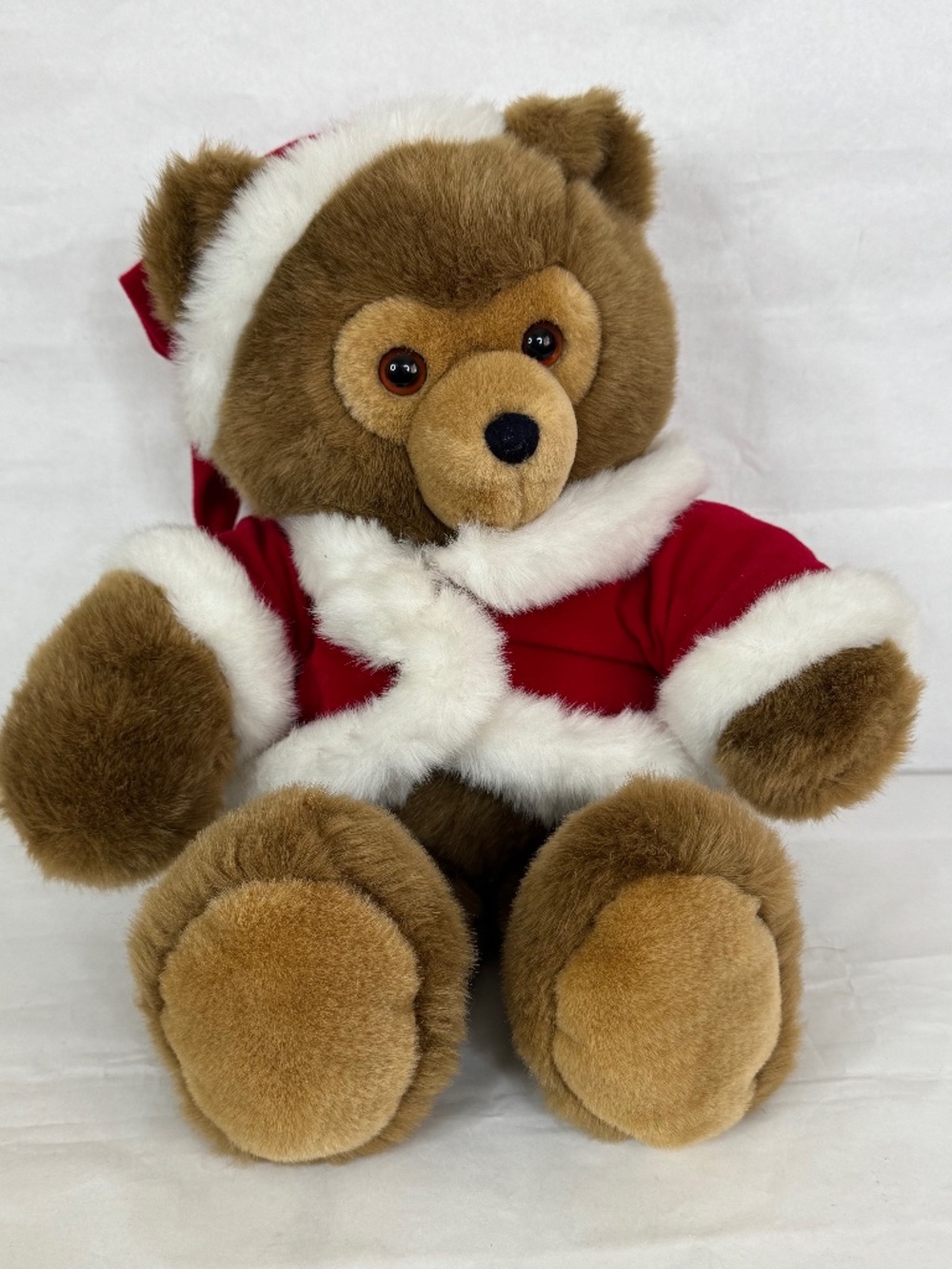 Vintage 1990 Dakin Santa Teddy Bear Plush 16" Christmas Removable Outfit